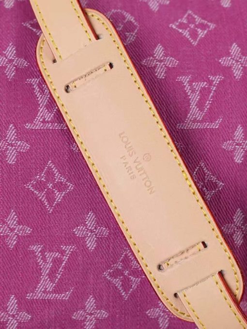 Louis Vuitton Keepall Bandouliere 45 Pink Monogram Denim Gold Hardware - Image 10