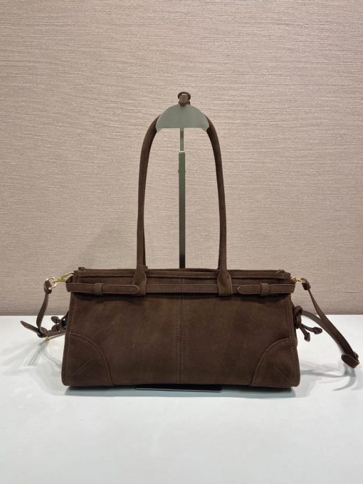 Prada Suede Tote Bag - Brown - Image 4