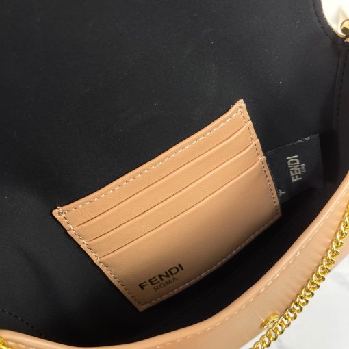 FENDI C'mon Mini Saddle Bag - Tan - Image 7