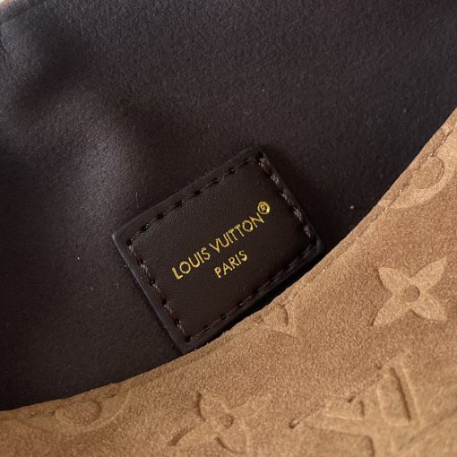 Louis Vuitton S-Lock East-West Baguette Bag Caramel Suede - Image 8