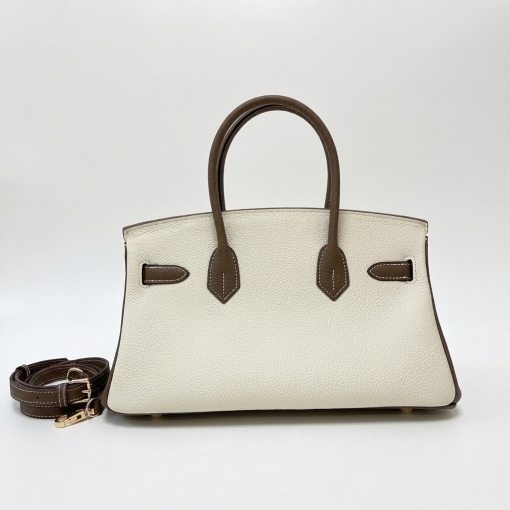 H Shoulder Birkin Craie and Etoupe Togo Gold Hardware - Image 3